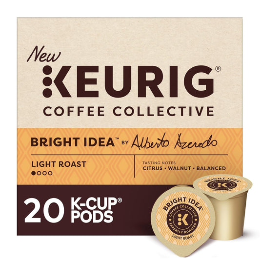 Keurig Coffee Collective, Bright Idea by Alberto Azeredo, Light Roast Coffee, Single Serve Keurig K-Cup Pods, 28 Count