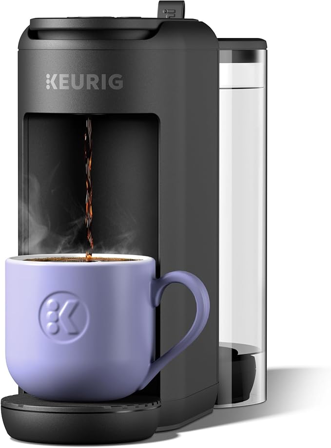 Keurig K-Mini Mate Plus Single-Serve K-Cup Pod Coffee Maker, Compact, 3 Cup Sizes, Brew Over Ice and Strong Button Features, 50 oz Removable Reservoir, Warm Stone