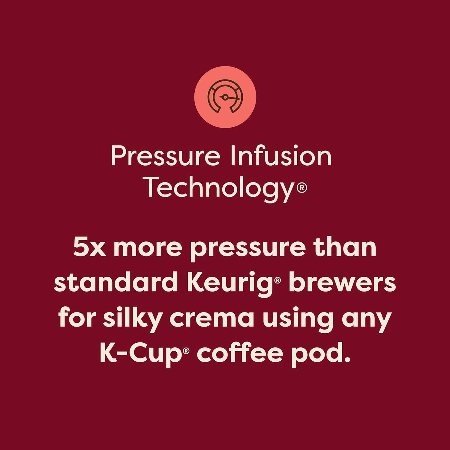 Keurig K-Crema Single Serve K-Cup Pod Coffee Maker, PressureInfusion & MultiStream Technology, Brews Crema-Topped Coffee, Espresso-Style Shots, Classic Coffee, Tea, Cocoa, 72 oz Removable Reservoir