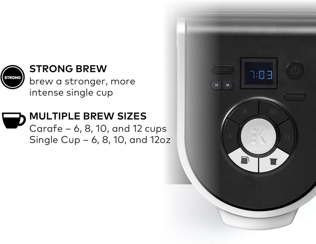 Keurig K-Duo Single Serve K-Cup Pod & Carafe Coffee Maker, with Multiple Brew Sizes, 60oz Removable Reservoir, Programmable Auto Brew Carafe, Black