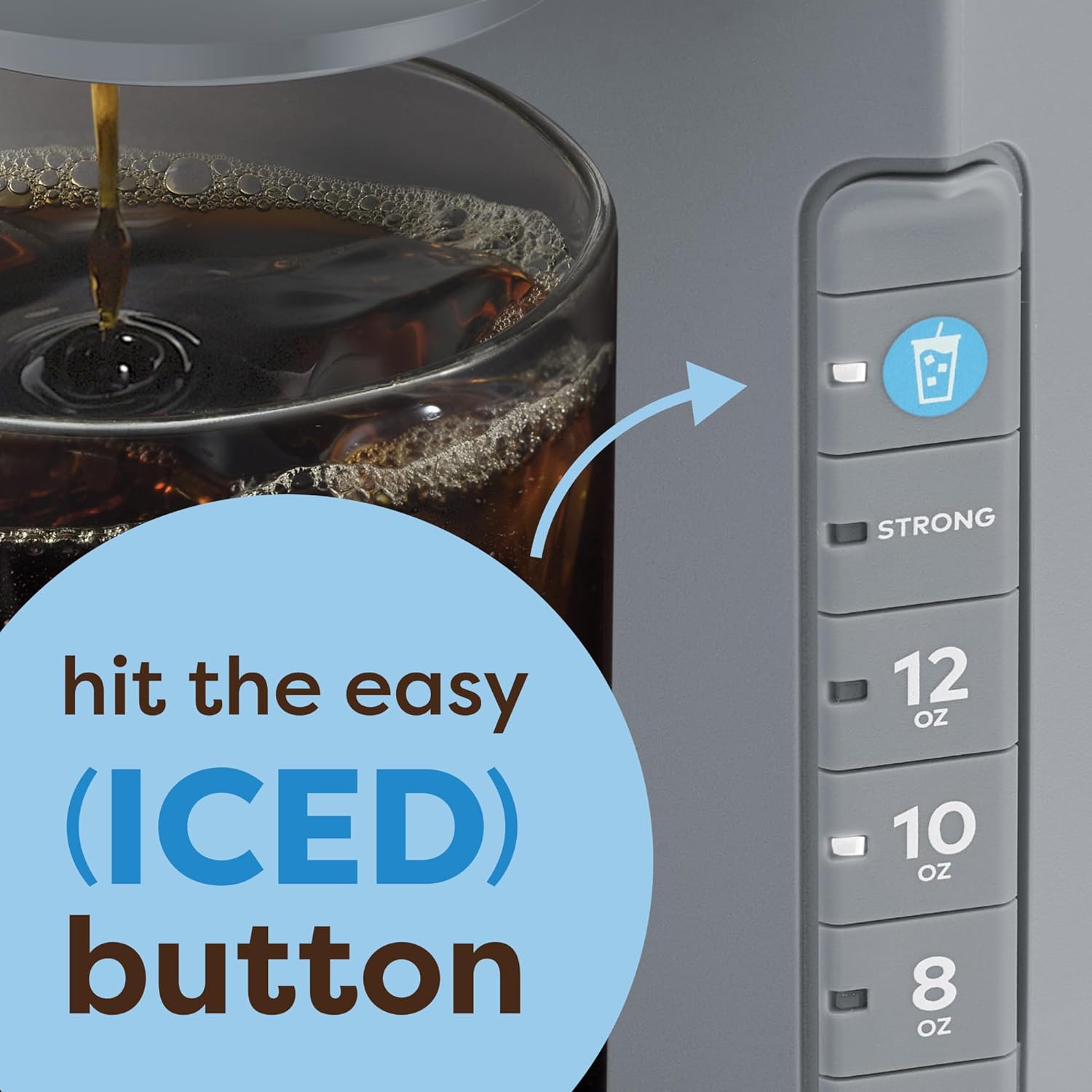 Keurig K-Iced Coffee Maker, Single Serve K-Cup Pod Iced Coffee Maker, With Hot and Cold Coffee Capabilities, Brews Any K-Cup Pod, White