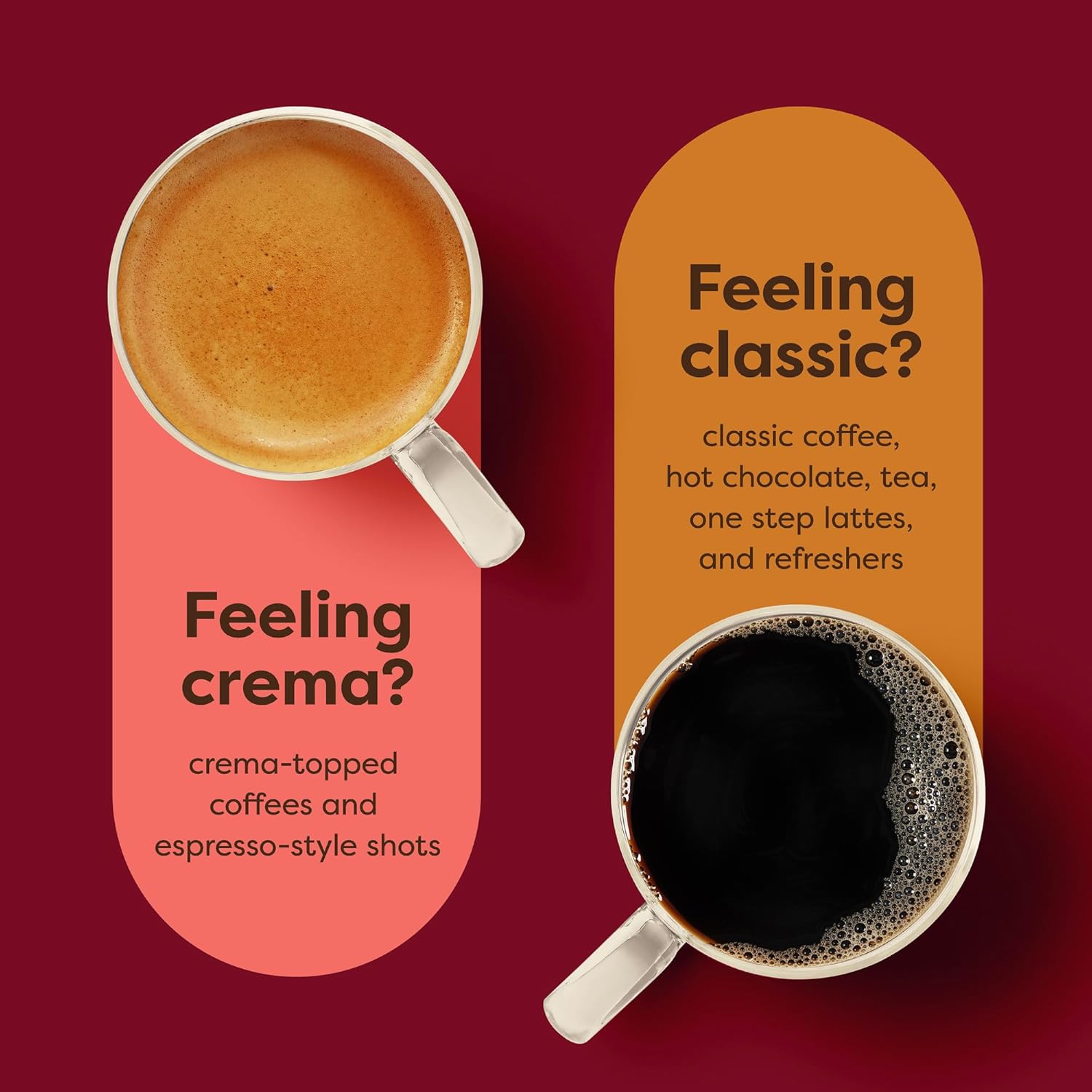 Keurig K-Crema Single Serve K-Cup Pod Coffee Maker, PressureInfusion & MultiStream Technology, Brews Crema-Topped Coffee, Espresso-Style Shots, Classic Coffee, Tea, Cocoa, 72 oz Removable Reservoir