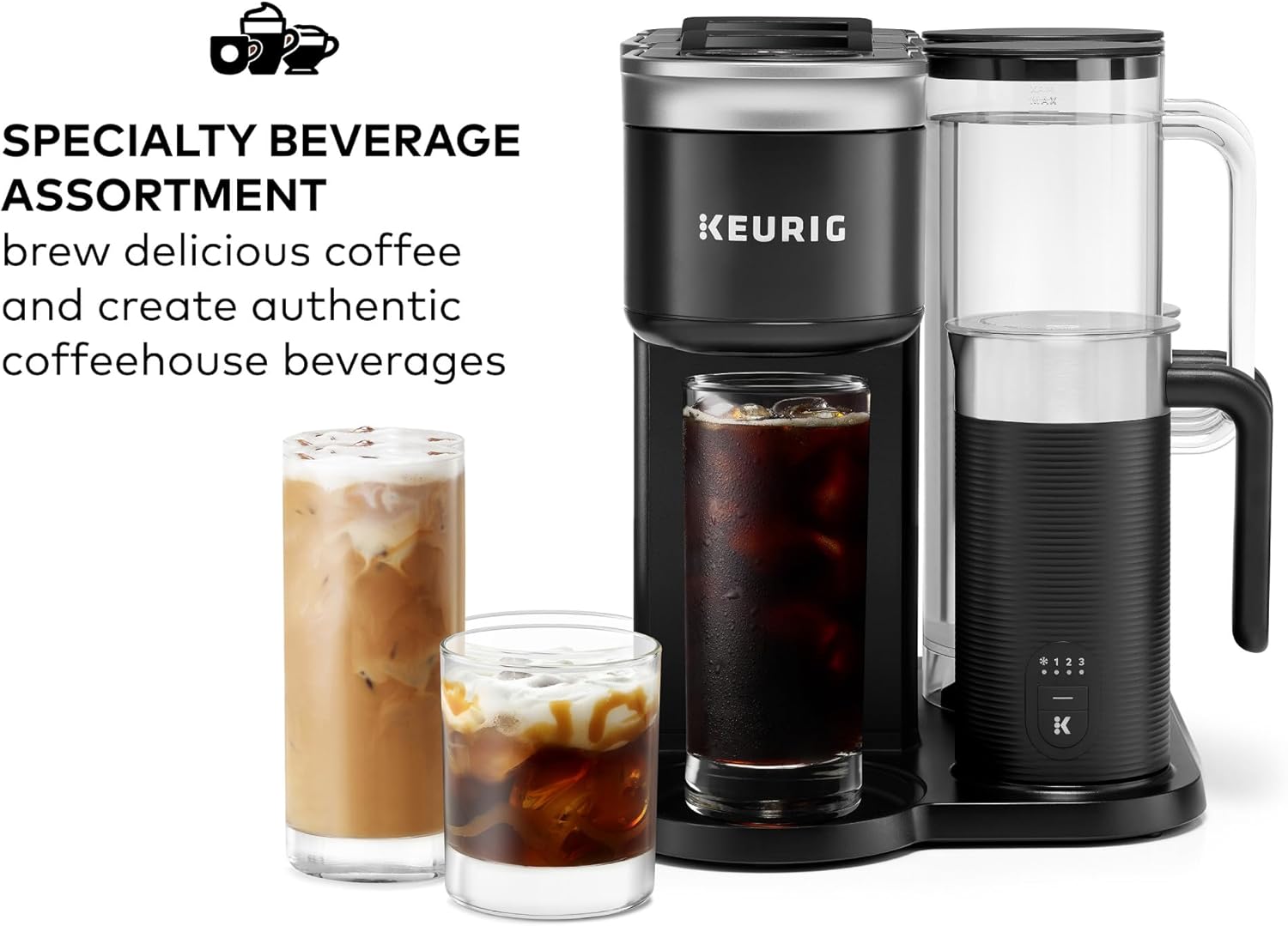Keurig K-Cafe Essentials Single Serve K-Cup Pod Coffee Maker, Black