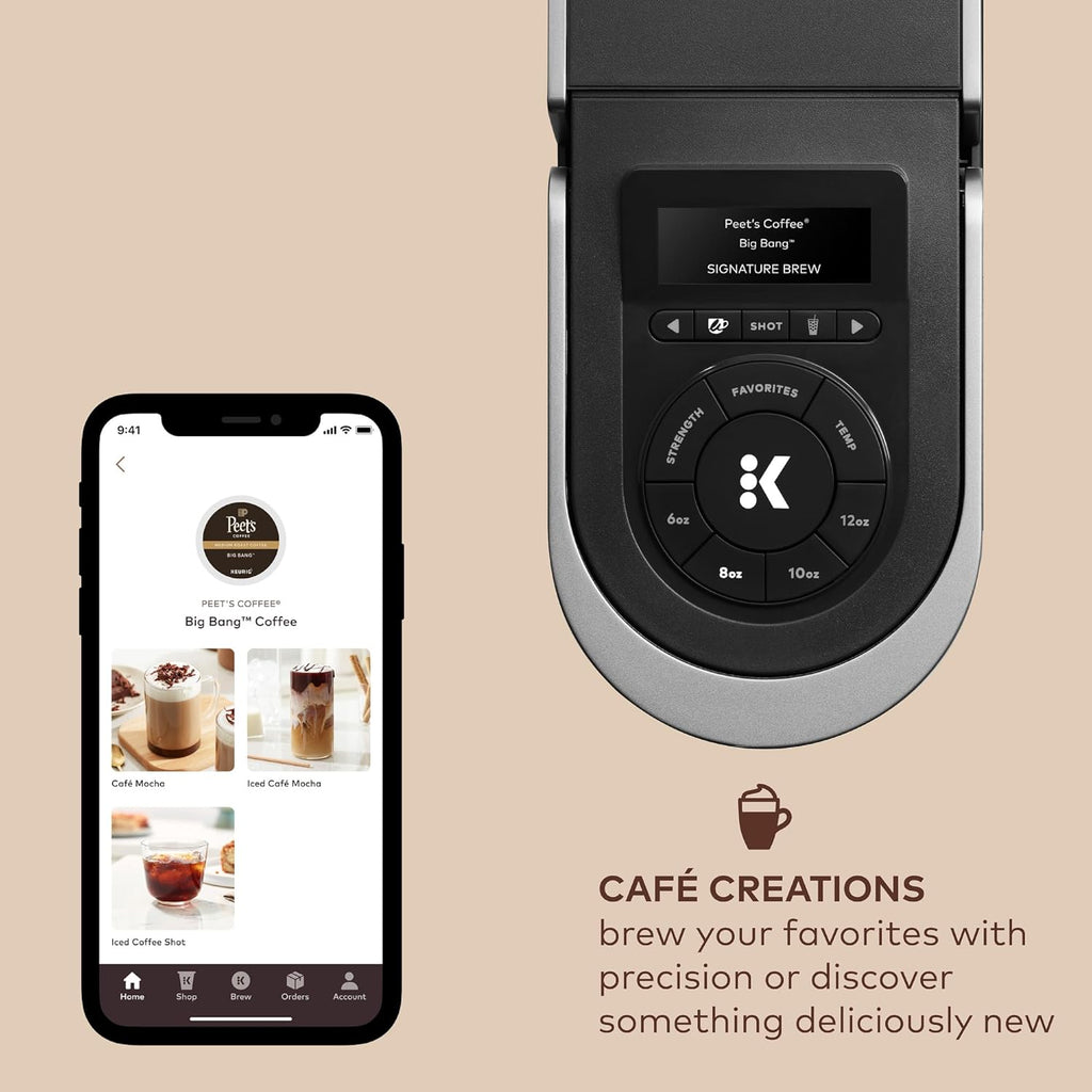 Keurig K-Cafe Essentials Single Serve K-Cup Pod Coffee Maker, Black