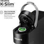 Keurig K-Slim Single Serve K-Cup Pod Coffee Maker, Multistream Technology, 3 Brew Sizes, Slim and Sleek Design, 46oz Removable Reservoir, Black