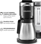 Keurig K-Duo Plus Single Serve & Carafe Coffee Maker, Multi-Position 60oz Removable Reservoir, Programmable Auto Brew Carafe, Black