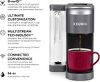 Keurig K-Supreme SMART Single Serve Coffee Maker With Wifi Compatibility, 4 Brew Sizes, And 66oz Removable Reservoir, Compatible with Alexa, Gray