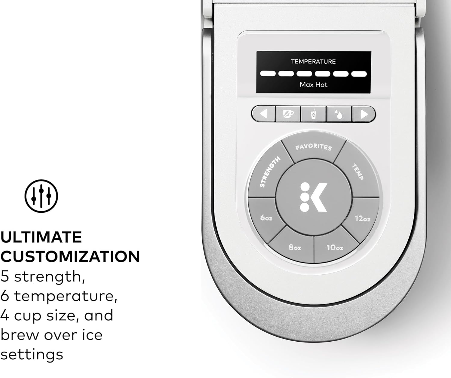 Keurig K-Supreme SMART Single Serve Coffee Maker With WiFi Compatibility, 4 Brew Sizes, And 66oz Removable Reservoir, Compatible with Alexa, White
