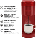 Keurig K- Slim Single Serve K-Cup Pod Coffee Maker, with 3 Brew Sizes, Multistream Technology, 46oz Removable Reservoir, Scarlet Red