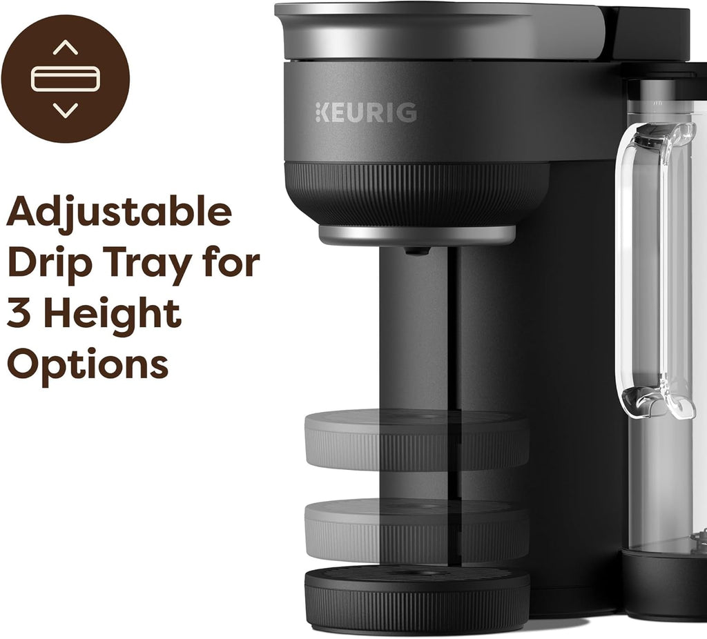 Keurig K-Crema Single Serve K-Cup Pod Coffee Maker, PressureInfusion & MultiStream Technology, Brews Crema-Topped Coffee, Espresso-Style Shots, Classic Coffee, Tea, Cocoa, 72 oz Removable Reservoir