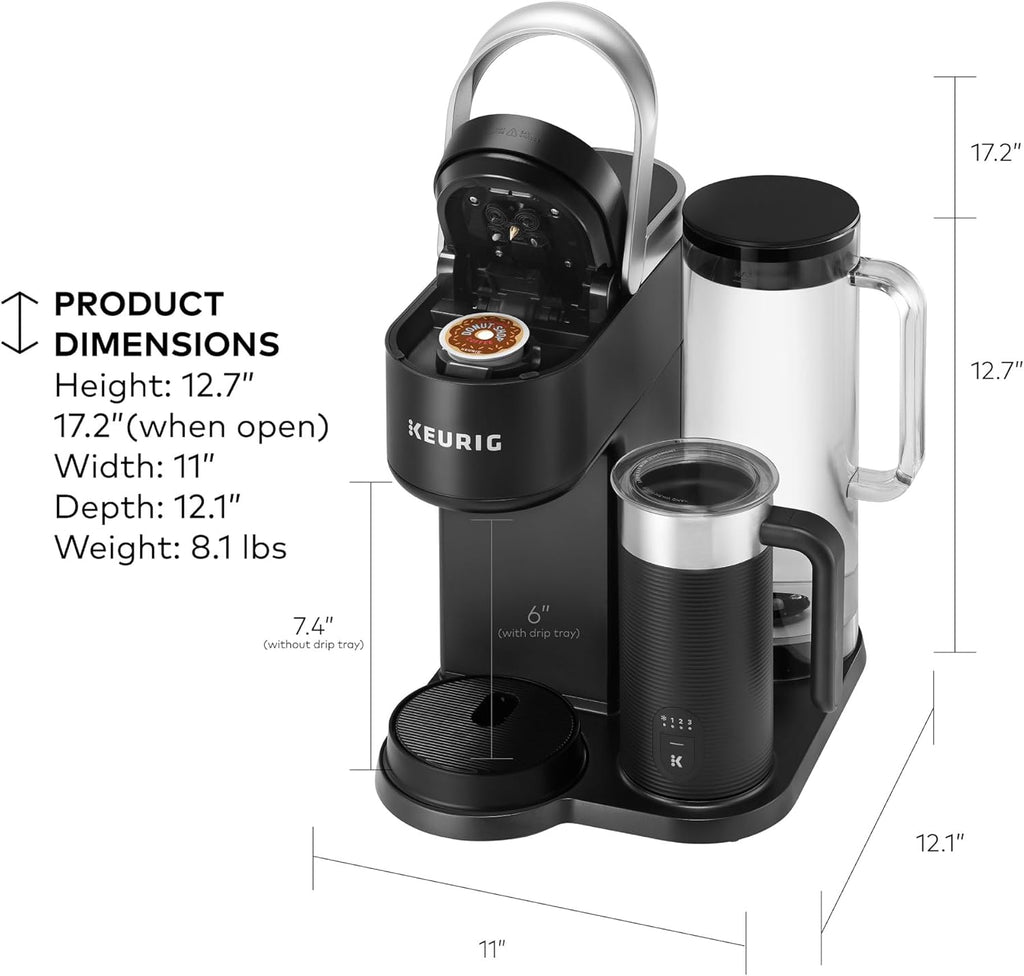 Keurig K-Cafe Essentials Single Serve K-Cup Pod Coffee Maker, Black