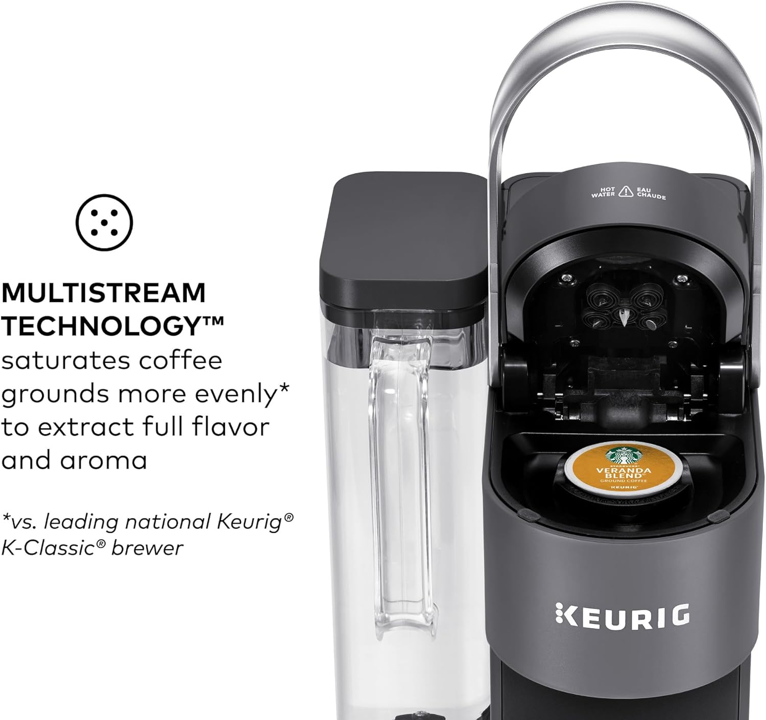 Keurig K-Supreme SMART Single Serve Coffee Maker With Wifi Compatibility, 4 Brew Sizes, And 66oz Removable Reservoir, Compatible with Alexa, Gray