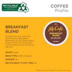 McCafe Breakfast Blend, Single Serve Coffee Keurig K-Cup Pods, Light Roast, 60 Count (6 Packs of 10)