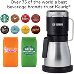Keurig K-Duo Plus Single Serve & Carafe Coffee Maker, Multi-Position 60oz Removable Reservoir, Programmable Auto Brew Carafe, Black