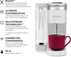 Keurig K-Supreme SMART Single Serve Coffee Maker With WiFi Compatibility, 4 Brew Sizes, And 66oz Removable Reservoir, Compatible with Alexa, White