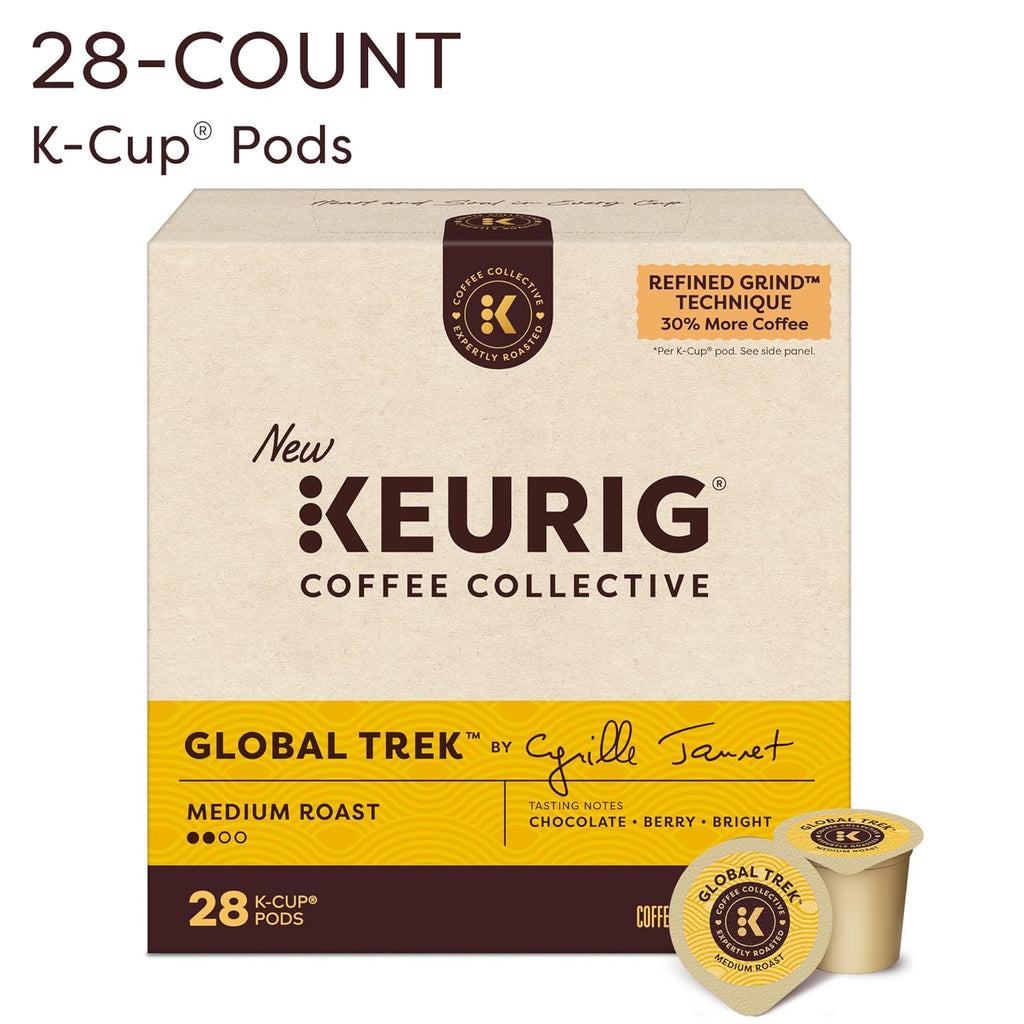 Keurig Coffee Collective, Global Trek by Cyrille Jannet, Medium Roast Coffee, Single Serve Keurig K-Cup Pods, 28 Count