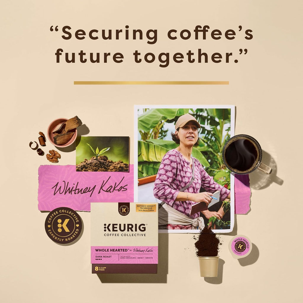 Keurig Coffee Collective, Whole Hearted by Whitney Kakos, Dark Roast Coffee, Single Serve Keurig K-Cup Pods, 28 Count
