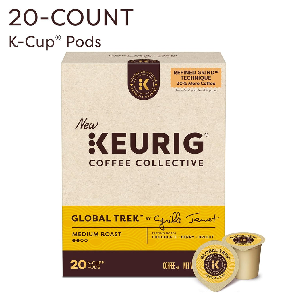Keurig Coffee Collective, Global Trek by Cyrille Jannet, Medium Roast Coffee, Single Serve Keurig K-Cup Pods, 28 Count