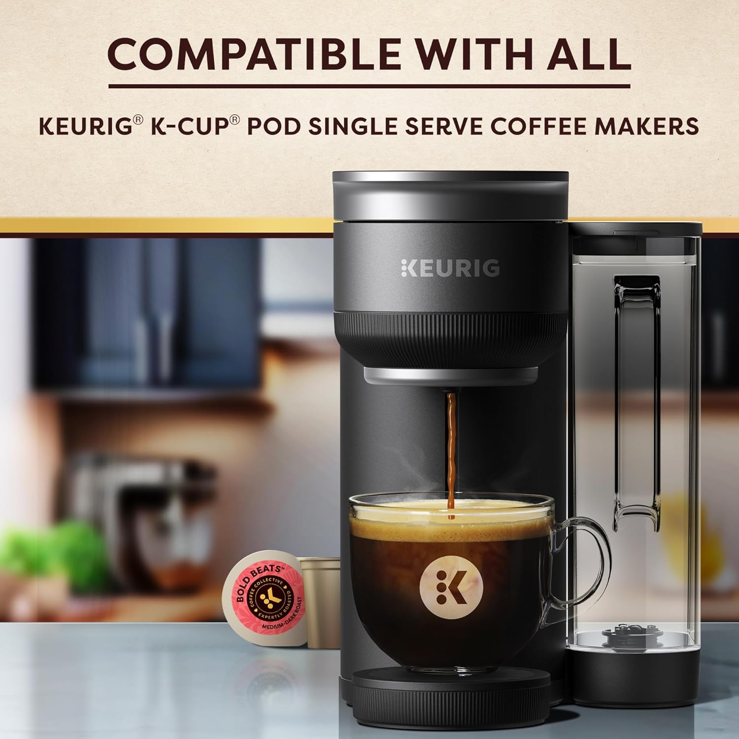 Keurig Coffee Collective, Bold Beats by Eric Taylor, Medium-Dark Roast Coffee, Single Serve Keurig K-Cup Pods, 20 Count