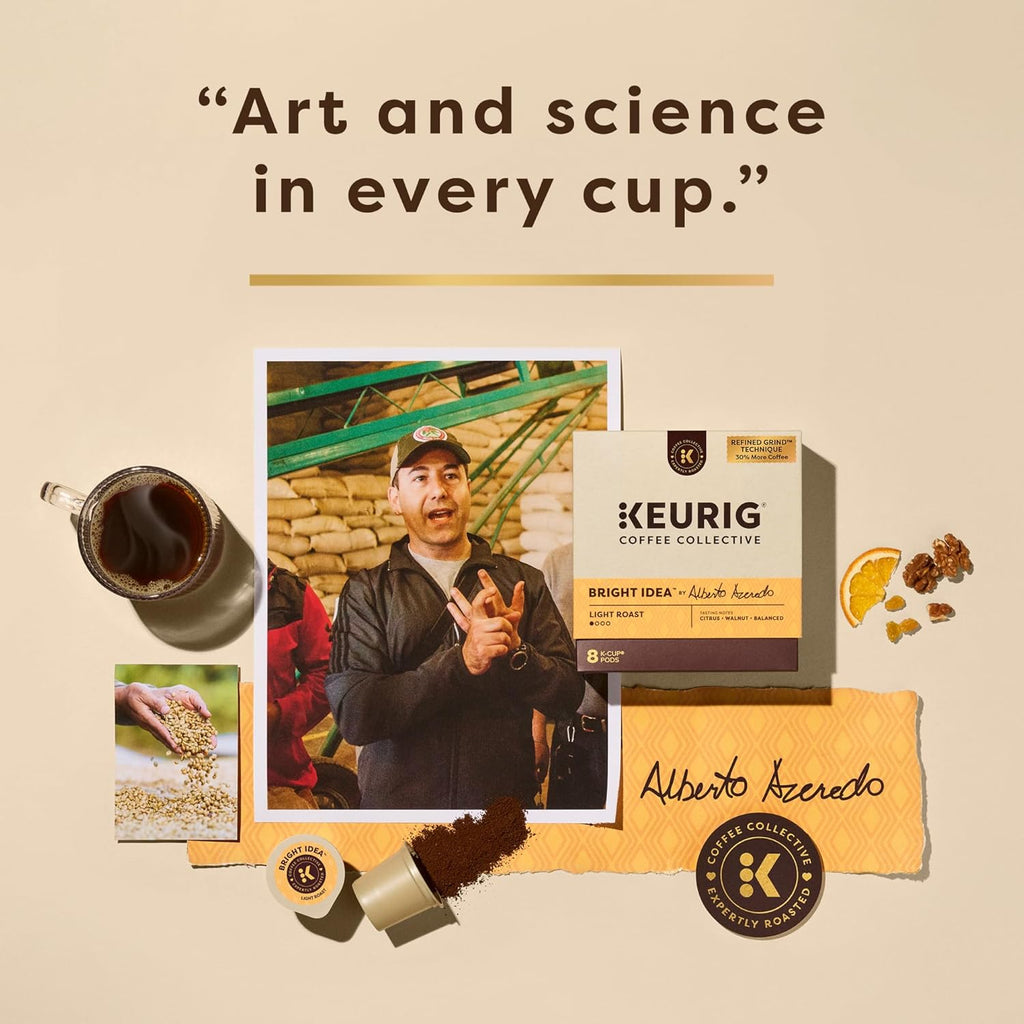 Keurig Coffee Collective, Bright Idea by Alberto Azeredo, Light Roast Coffee, Single Serve Keurig K-Cup Pods, 28 Count