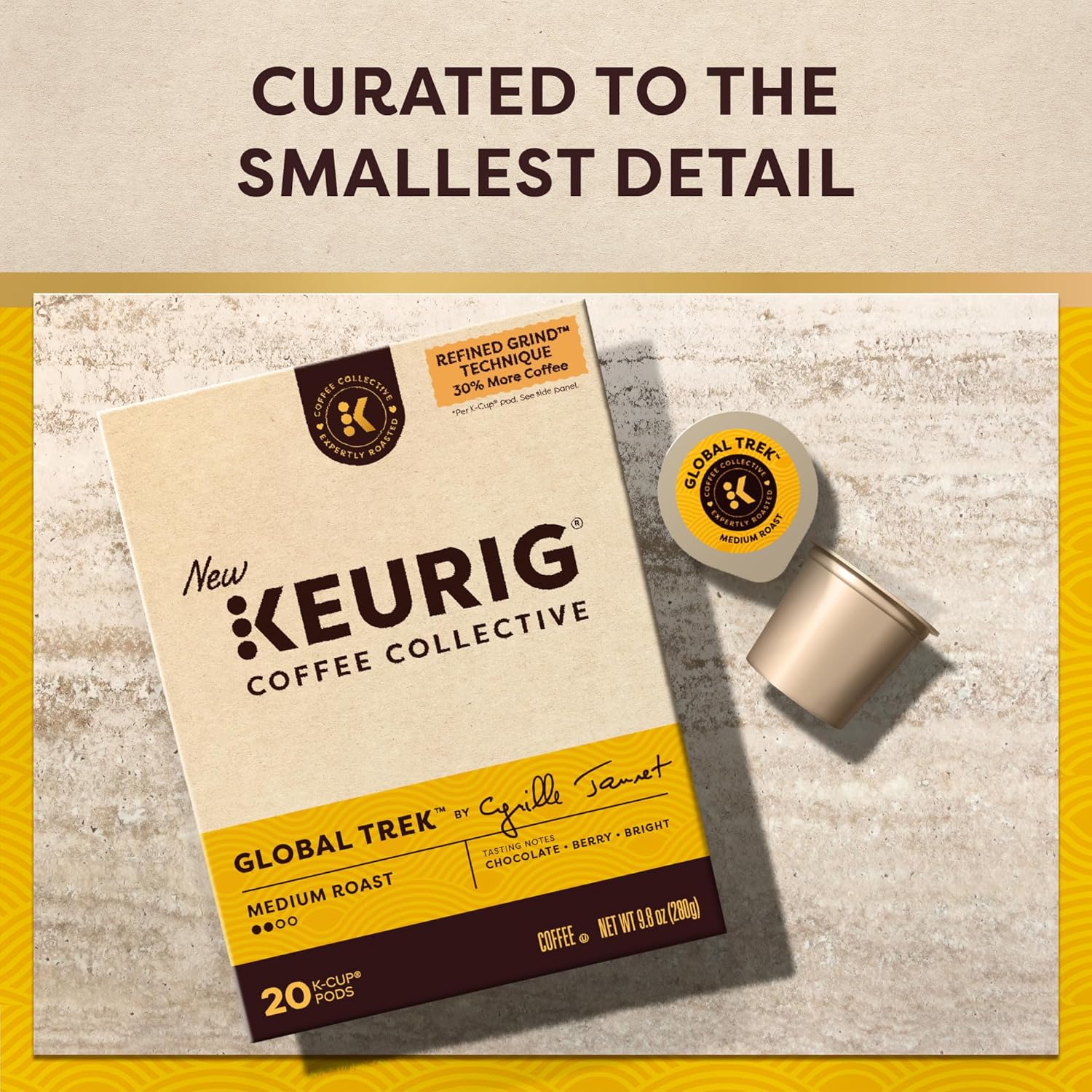 Keurig Coffee Collective, Global Trek by Cyrille Jannet, Medium Roast Coffee, Single Serve Keurig K-Cup Pods, 28 Count